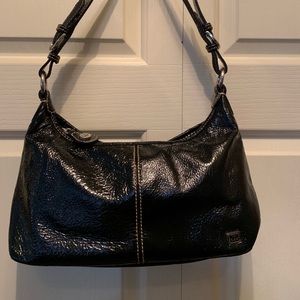 The Sak black patent leather purse
